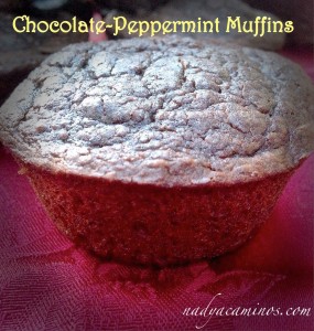 Chocolate peppermint muffins 3